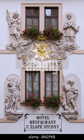 Building details in a hotel, Prague, Czech Republic Stock Photo