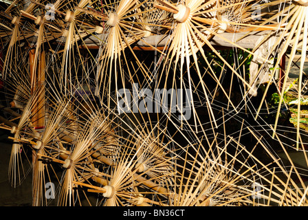 The Umbrella Factory, Borsang village, Chiang Mai, Thailand, Asia Stock Photo