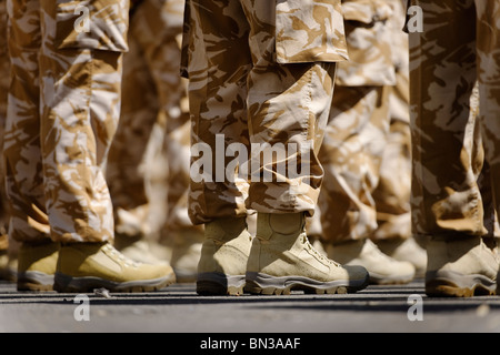Feet on the ground - The Royal Logistic Corps on parade. Stock Photo