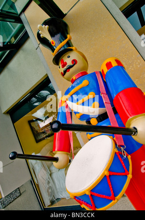 Large nutcracker soldier in front of shops in Naples, Florida, USA Stock Photo