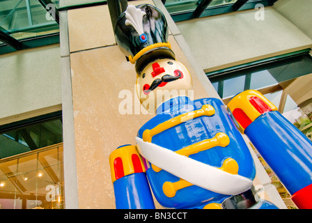 Large nutcracker soldier in front of shops in Naples, Florida, USA Stock Photo