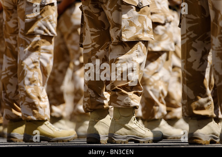 Feet on the ground - The Royal Logistic Corps on parade. Stock Photo