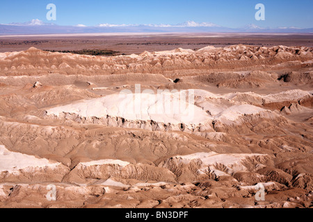 View over the Cordillera de la Sal mountains and the Salar de Atacama near San Pedro de Atacam in Chile Stock Photo