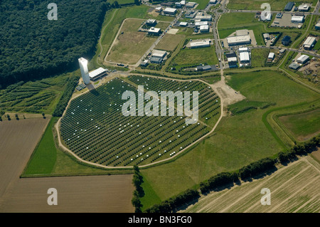 Solar Powered Station, Juelich, Germany, aerial view Stock Photo