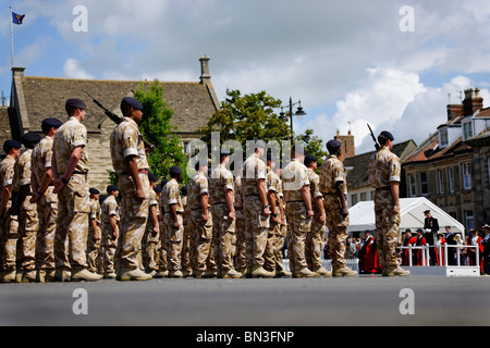 The Royal Logistic Corps on parade. Stock Photo