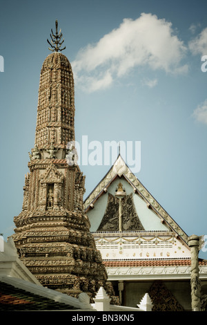 Pagoda in Bangkok, Thailand, low angle view Stock Photo