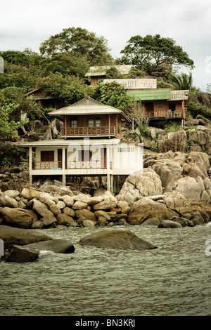 Residential buildings on the coast of Ko Tao, Thailand Stock Photo