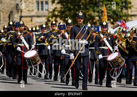 The Royal Logistic Corps Band on parade. Stock Photo