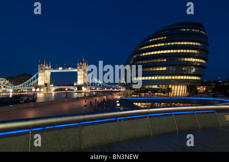 Tower Bridge and City Hall, London, England, UK, Europe Stock Photo