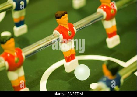 Close-up of foosball table Stock Photo