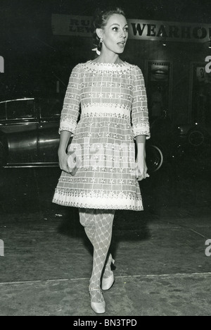 VERONIQUE PASSANI - wife of actor Gregory Peck - wearing a Courreges dress about 1965 Stock Photo