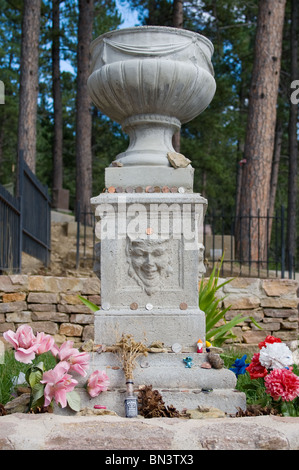 Calamity Jane's Gravestone at the Deadwood Cemetery in South Dakota Stock Photo