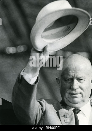 NIKITA  KRUSCHEV  Soviet leader on a visit to Egypt in May 1964 Stock Photo