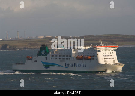Isle of Inishmore, Irish Ferries, St. Anne's Head, Milford Haven, Pembrokeshire, Wales, UK, Europe Stock Photo