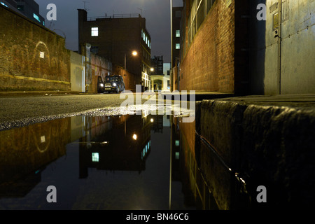 dark dingy back street in london england uk Stock Photo
