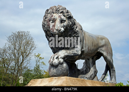 Lion Statue Taken In Stanley Park, Blackpool, Lancashire, UK Stock Photo