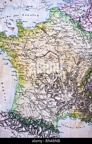 Medieval France old map Stock Photo: 50290472 - Alamy