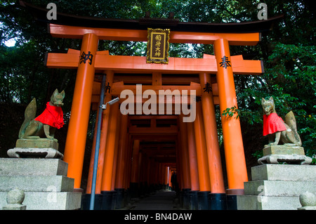 Fushimi Inari-taisha Shrine in Kyoto Japan This shrine, dedicated to the god of rice and sake Stock Photo