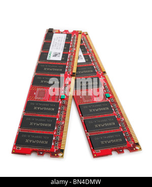 Computer RAM Memory Chips Stock Photo