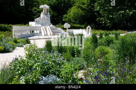 Monument to French road accident victims - see Description for full details. Stock Photo
