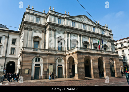 La scala theather, Giuseppe piermarini architect, 1776, Milan, Italy Stock Photo