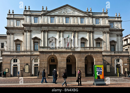 La scala theather, Giuseppe Piermarini architect, 1776, Milan, Italy Stock Photo