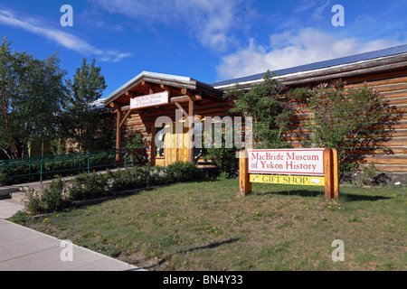 MacBride Museum sign, Whitehorse, Yukon, Canada Stock Photo - Alamy