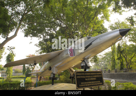Gnat – Fighter aircraft, donated by Mrs Gul Engineer in garden outside ST. Mary’s Church, Pune, Maharashtra, INDIA. Stock Photo