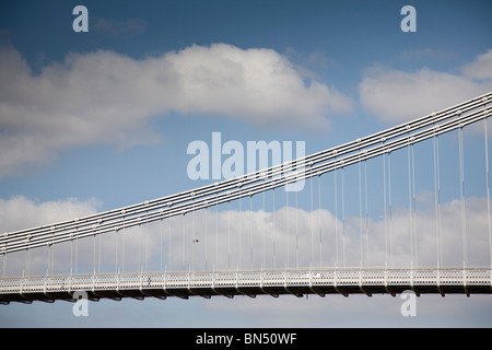 Close-up of the wrought iron chains and suspension rods of the Clifton Suspension bridge, Bristol, England. Stock Photo