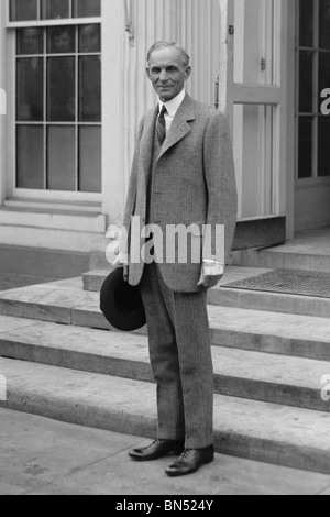 Vintage 1920s photo of American businessman Henry Ford (1863 - 1947) - founder of the Ford Motor Company. Stock Photo