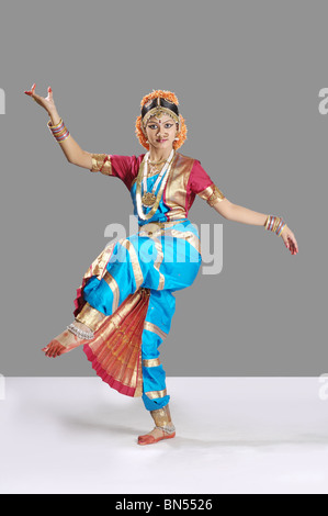 Damaru harakar bhaje a posture in bharat natyam Stock Photo