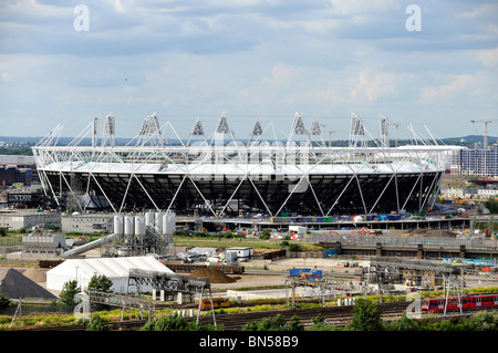 Construction of the 2012 London Olympic stadium Stock Photo