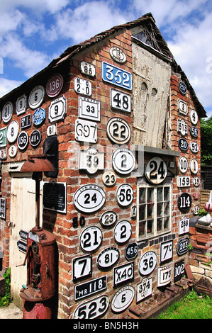 Old railway signs, Winchcombe Railway Museum and Gardens, Gloucester Street, Winchcombe, Gloucestershire, England, United Kingd Stock Photo