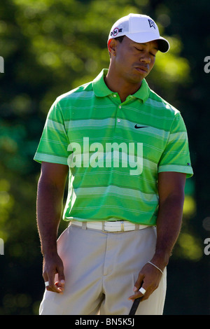 Tiger Woods competing at the 2010 AT&T National Stock Photo