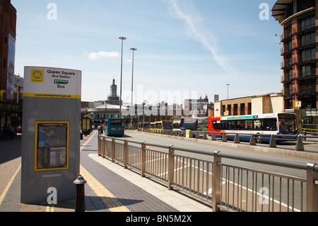 Queen Square bus station in Liverpool UK Stock Photo