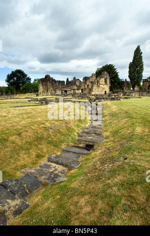 The substantial ruins of a Cluniac monastery, Monk Bretton Priory, Barnsley, South Yorkshire, UK. Stock Photo