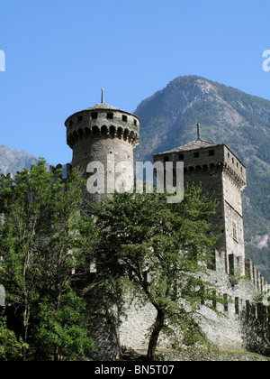 Fenis castle Aosta Italy Stock Photo