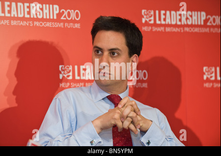 Ed Miliband candidate for Labour Party leadership addressing party members at hustings in the Cardiff South Wales UK