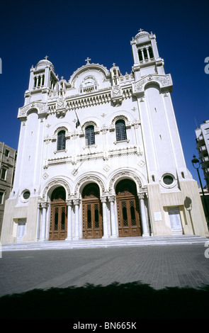 Greek orthodox Church of Evangelismos in Egyptian Alexandria. Stock Photo