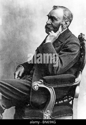 Alfred Nobel, 1833-1896, portrait of the Swedish industrialist, inventor of dynamite, and father of the Nobel foundation Stock Photo