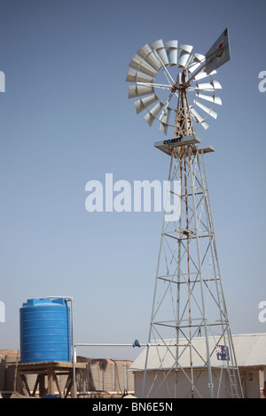 Windmill built by the australian forces in Uruzgan, Afghanistan Stock Photo