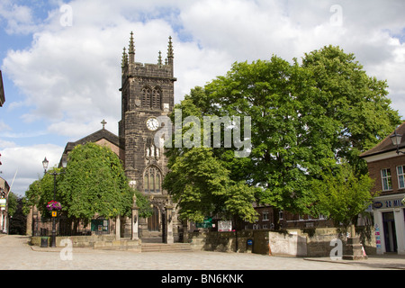 macclesfield town centre high street  cheshire england uk gb Stock Photo