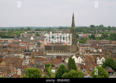 Aerial view of Lichfield Staffordshire England Uk Stock Photo - Alamy