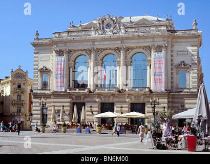 Place de la Comedie Opera, Montpellier France Stock Photo