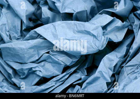 Blue Paper,packing material for background Stock Photo