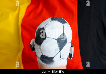 Germany Hamburg St. Pauli, german fans at public viewing of FIFA world cup 2010 in south africa, game Germany - Serbia Stock Photo