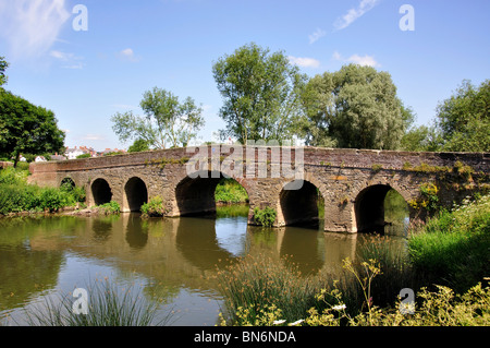 Pershore Old Bridge over River Avon, Pershore, Worcestershire, England, United Kingdom Stock Photo