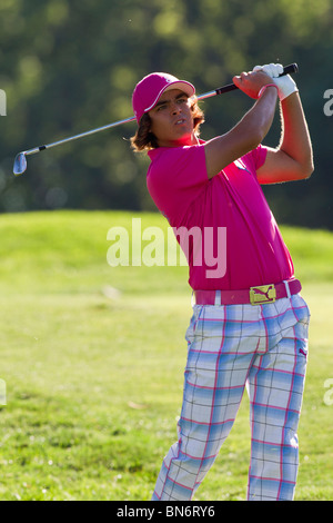 Rickie Fowler competing at the 2010 AT&T National Stock Photo