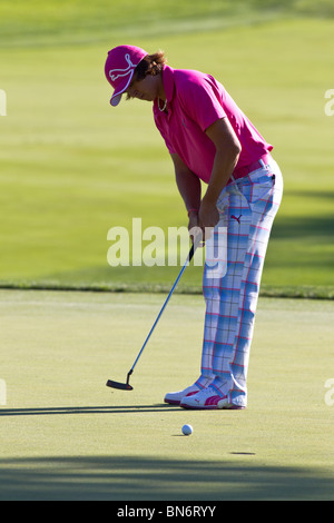 Rickie Fowler competing at the 2010 AT&T National Stock Photo