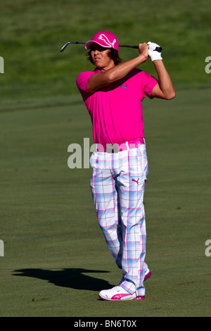 Rickie Fowler competing at the 2010 AT&T National Stock Photo